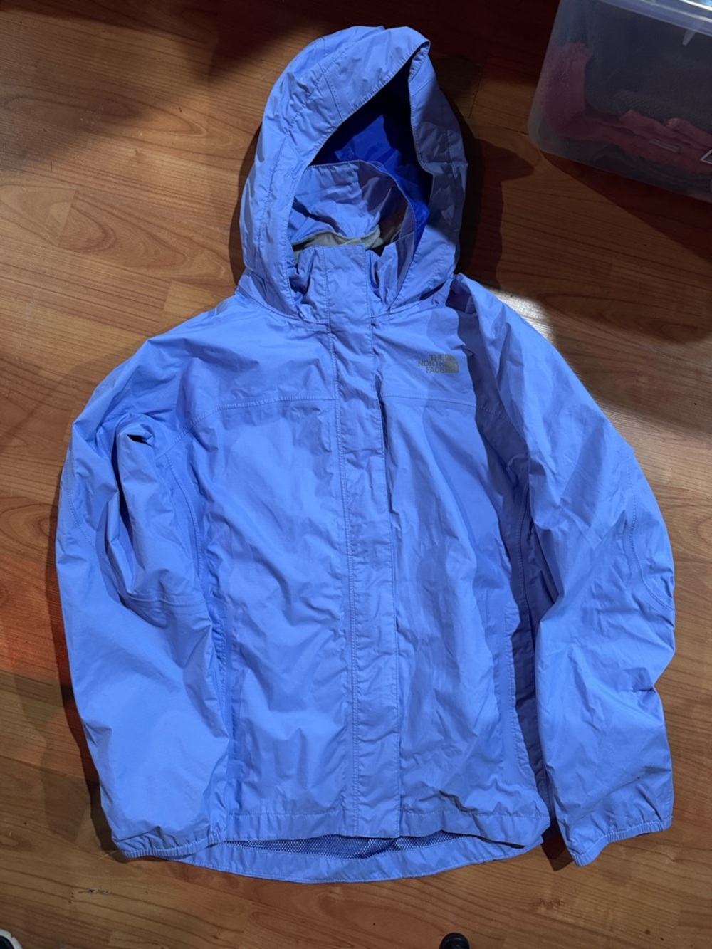 14/16 Large periwinkle Kids Lightweight Hooded Rain Jacket -